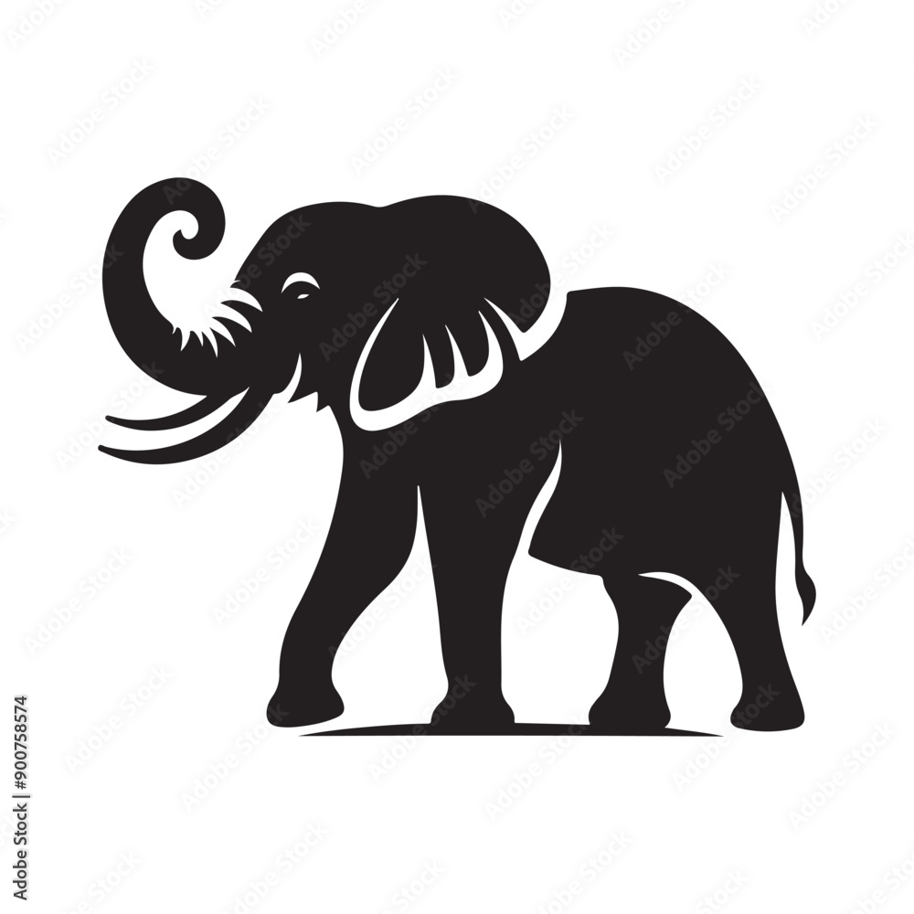 Elephant silhouette vector illustration Elephant silhouette vector illustration
