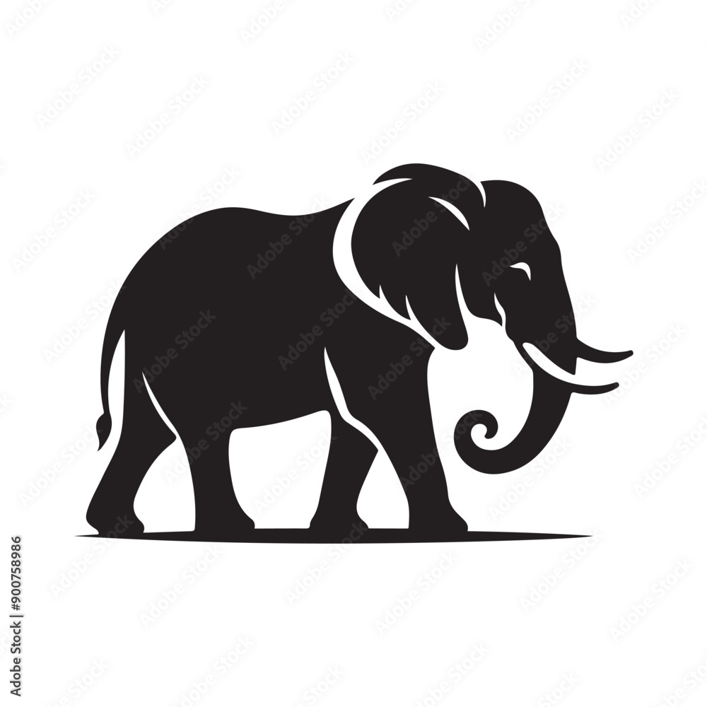 Elephant silhouette vector illustration Elephant silhouette vector illustration