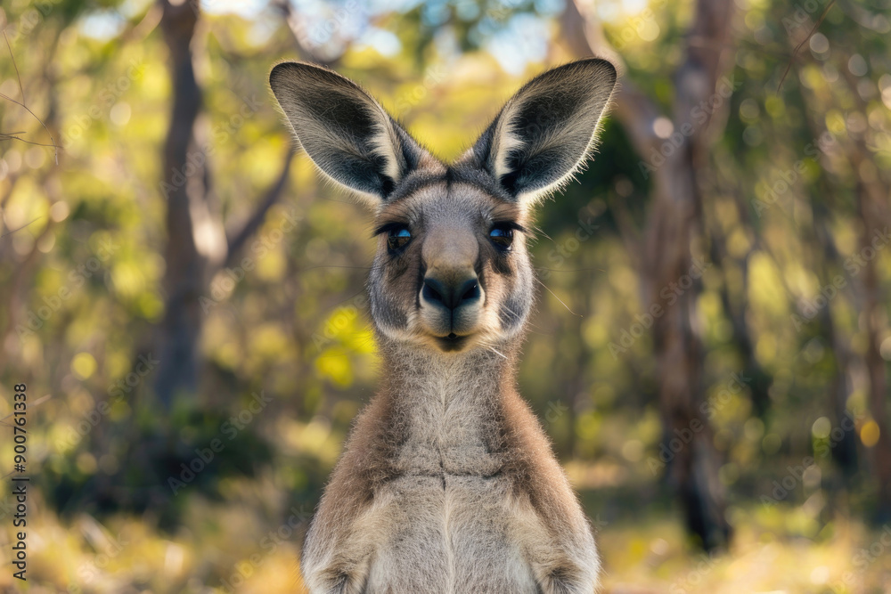 A curious kangaroo looks directly into the camera. A curious kangaroo looks directly into the camera.