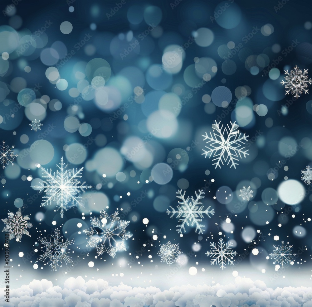 Winter Snowflakes and Bokeh Winter Snowflakes and Bokeh