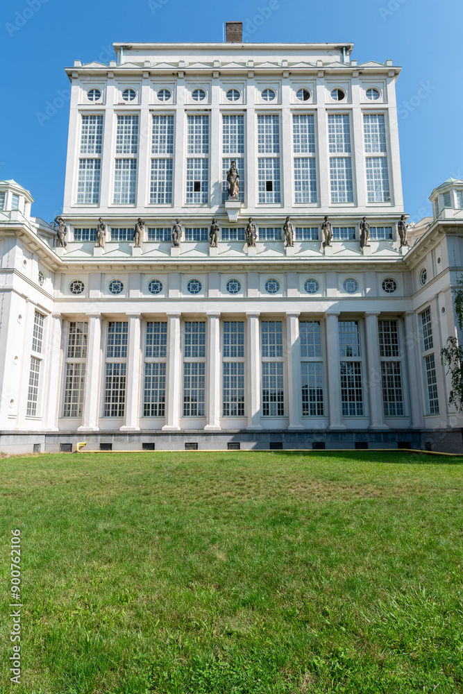 Naklejka premium The Podoli waterworks is a historically and architecturally significant technical building that still serves its purpose today. It was created according to the project of Antonin Engel.