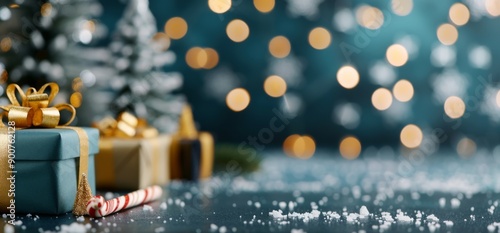 Christmas Gifts Under Bokeh Lights