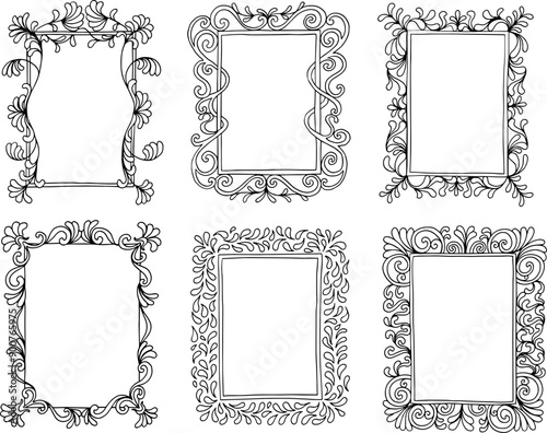 Cadres ornementés, éléments décoratifs pour célébration, Noël, anniversaire, mariage