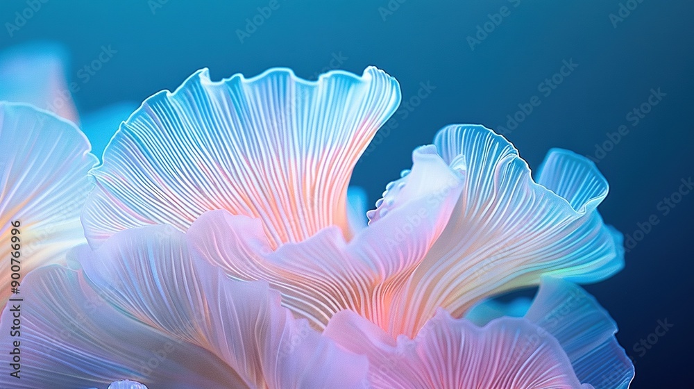 A photo of a flower, zoomed in on its petals, with a hazy depiction of the flower's core A photo of a flower, zoomed in on its petals, with a hazy depiction of the flower's core