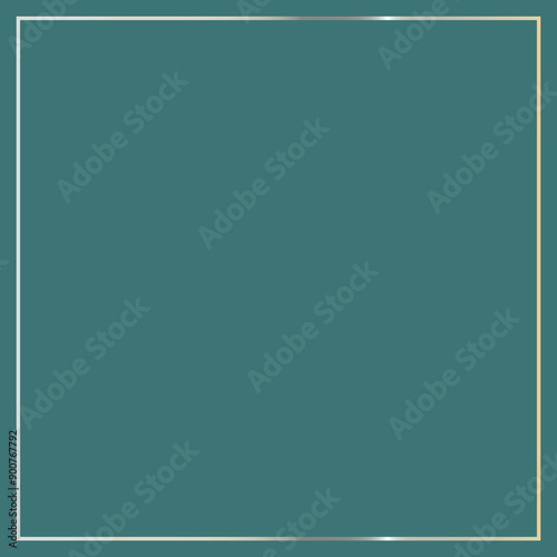 matte ocean blue background with border looks like a frame. flat backdrop in square size empty for text