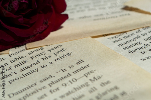 book with rose