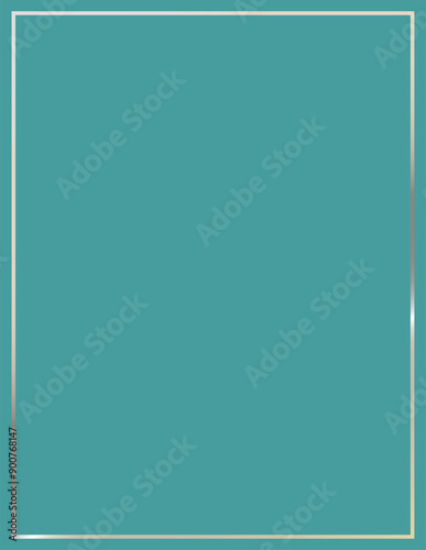 matte ocean blue background with border looks like a frame. flat backdrop in vertical empty for text