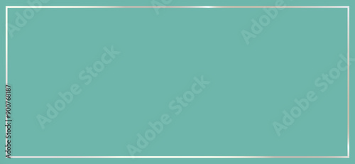 matte ocean blue background with border looks like a frame. flat backdrop in large wide screen size empty for text