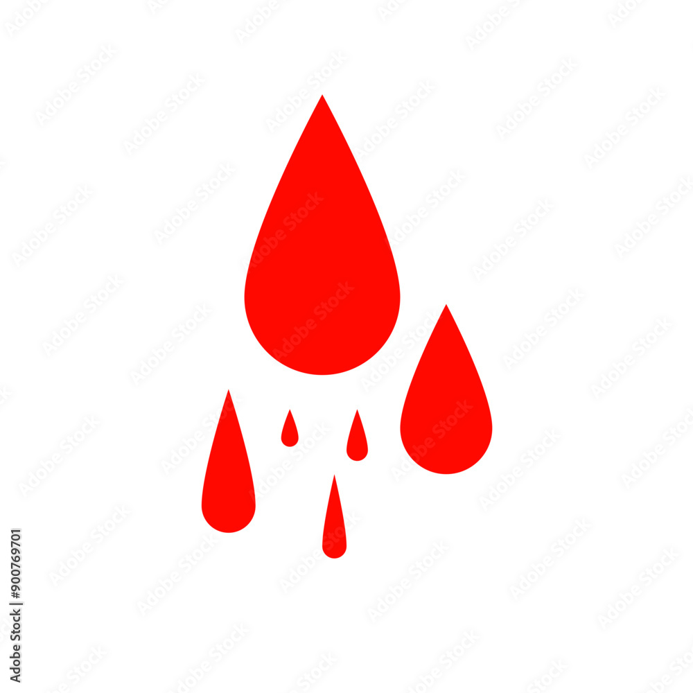 red blood drop vector icon. red blood drop vector icon.