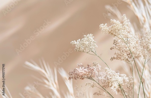 White Pampas Grass in Sunlight
