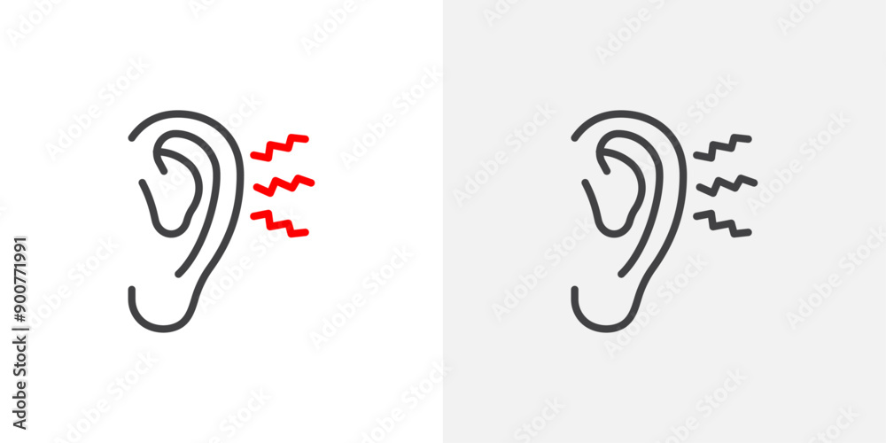 Fototapeta premium Otitis colored icon set