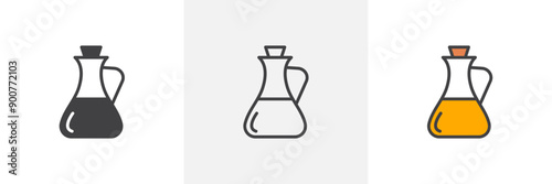 Vinegar colored icon set