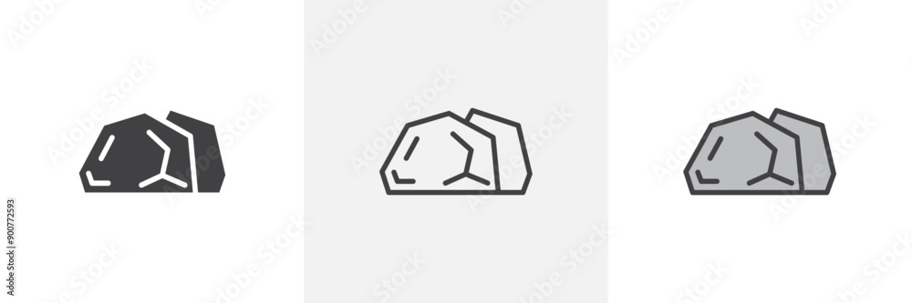 Stone colored icon set
