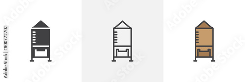 Silo colored icon set