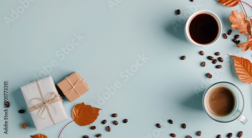 Gifts, Coffee, and Fall Leaves