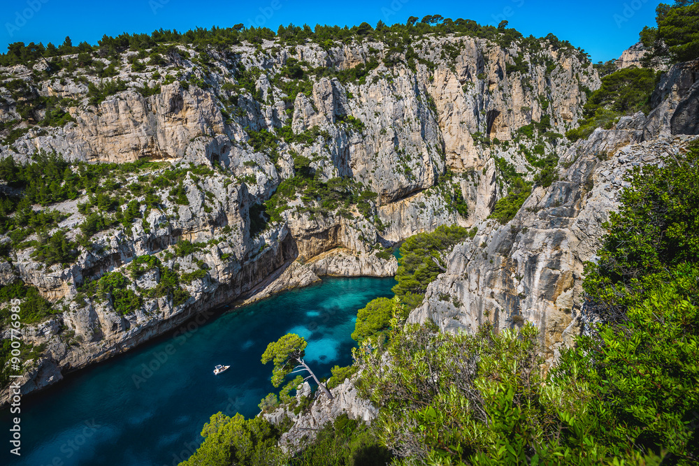 Magnificent Calanque d en Vau bay view, Cassis, Marseille, France Magnificent Calanque d en Vau bay view, Cassis, Marseille, France