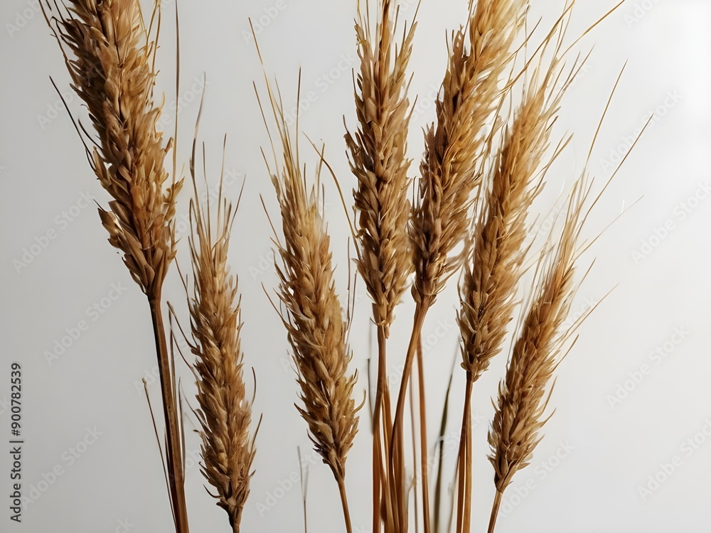 a cinematic photo of dried hare's-tail grass in a flat lay arrangement, presented in a horizontal layout with the grass occupying the lower half of the frame Generative AI a cinematic photo of dried hare's-tail grass in a flat lay arrangement, presented in a horizontal layout with the grass occupying the lower half of the frame Generative AI