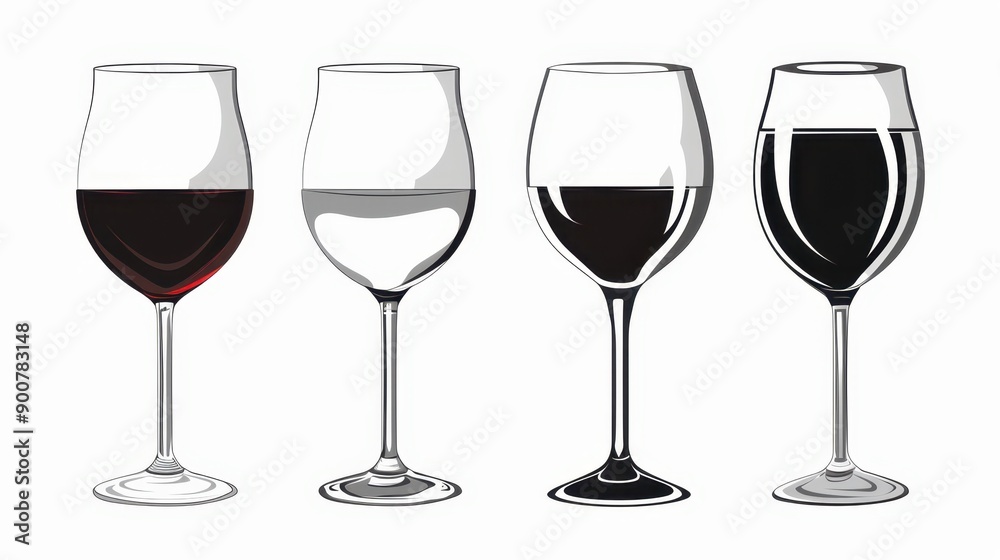 wine glasses vector illustration wine glasses vector illustration