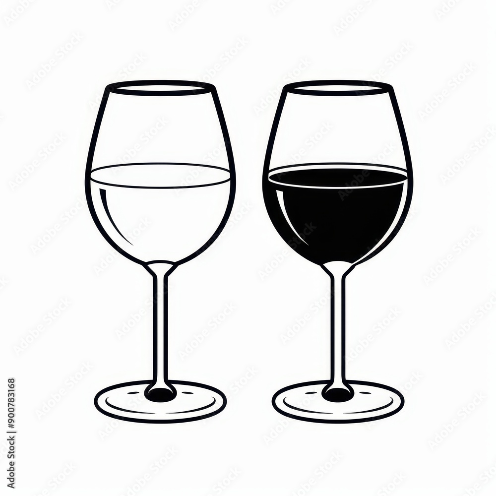 two wine glasses with wine in them two wine glasses with wine in them