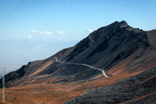 Top of Toluca's Snowy volcano, summit of the friar. Xinantecatl photo