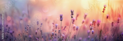 Lavender Field at Sunset