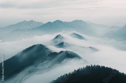 Misty Mountain Range