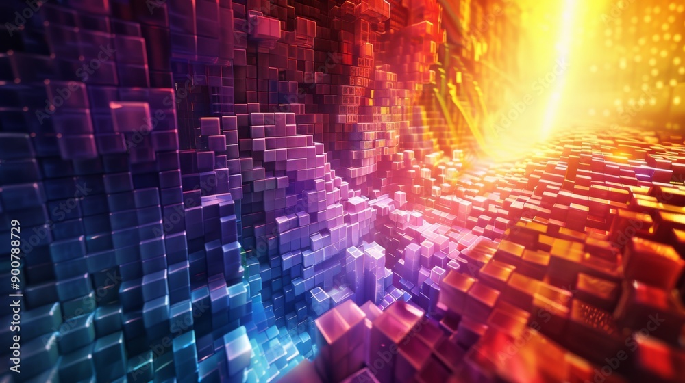 Obraz premium Abstract Digital Landscape