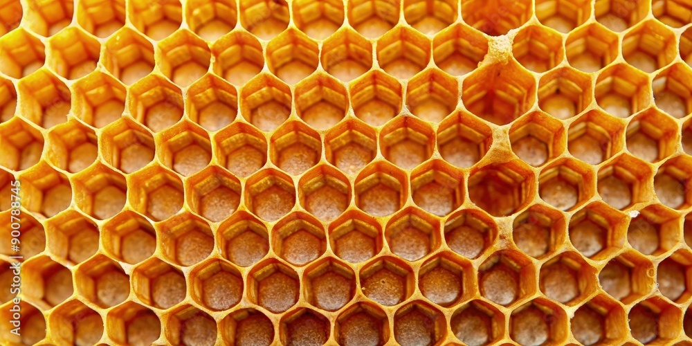 Close-Up View of a Golden Honeycomb Structure. Generative AI Close-Up View of a Golden Honeycomb Structure. Generative AI
