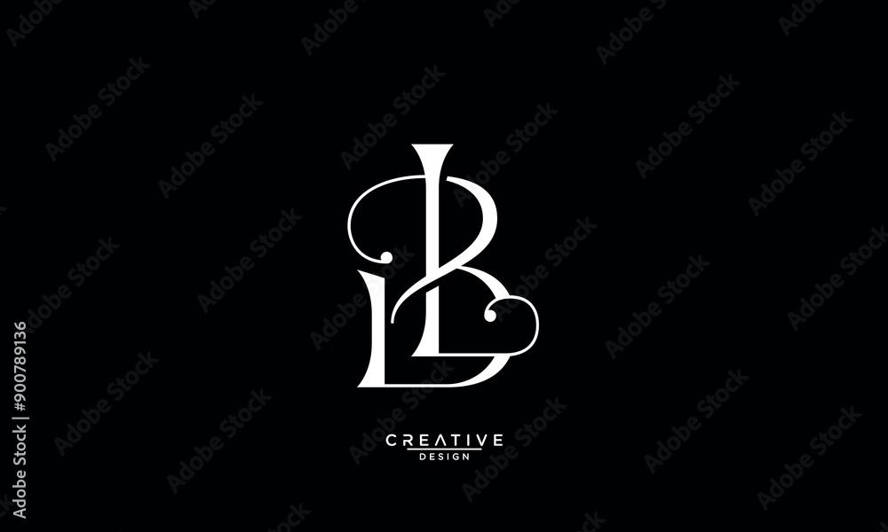 BL, LB, B, L, Abstract Letters Logo Monogram BL, LB, B, L, Abstract Letters Logo Monogram