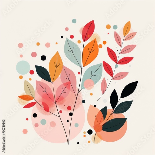 Abstract Fall Leaf Design