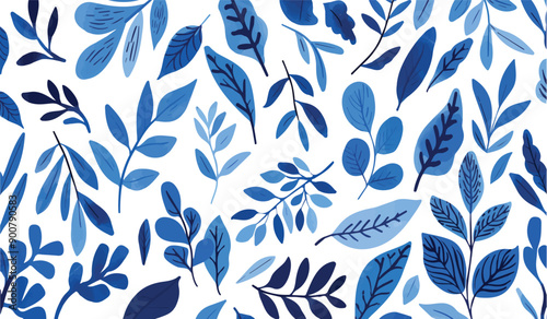 Seamless floral pattern with abstract elements in a tropical botanical composition. Modern Matisse minimal style, perfect for floral posters, invites, greeting cards, or invitation designs. Vector.