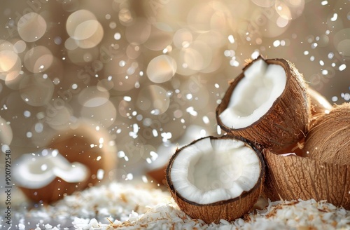 Coconut Halves With Sprinkles