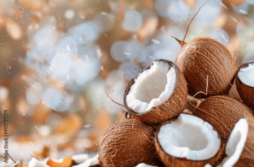 Coconut Halves With Sprinkles