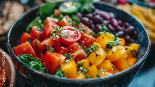 Fresh Vegetable Salad in a Bowl © Sandu