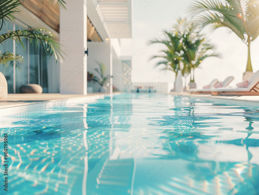 Fototapeta premium swimming pool in tropical resort