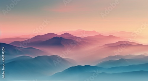 Colorful Mountains at Sunset