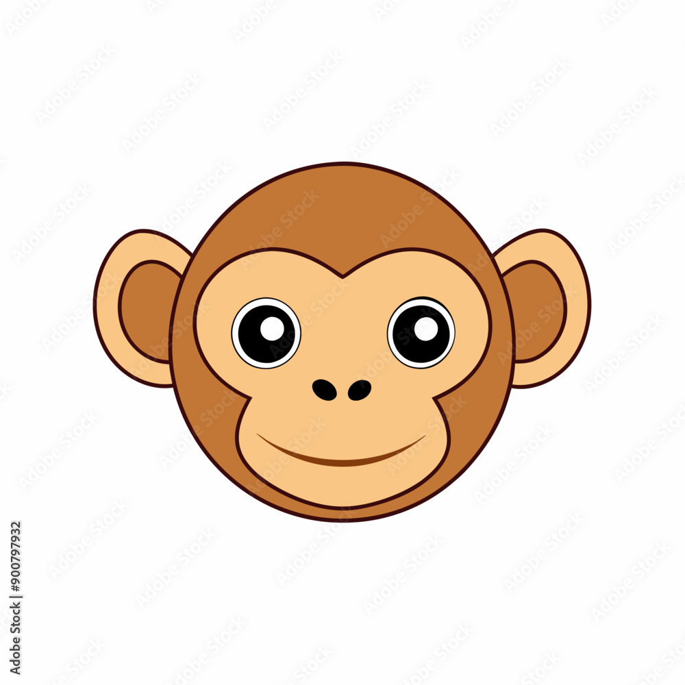 A Monkey head vector illustration A Monkey head vector illustration