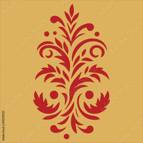 Beautiful vector graphic floral pattern design