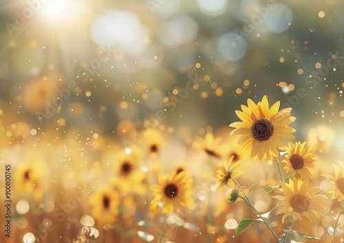 Sunlit Sunflower Field