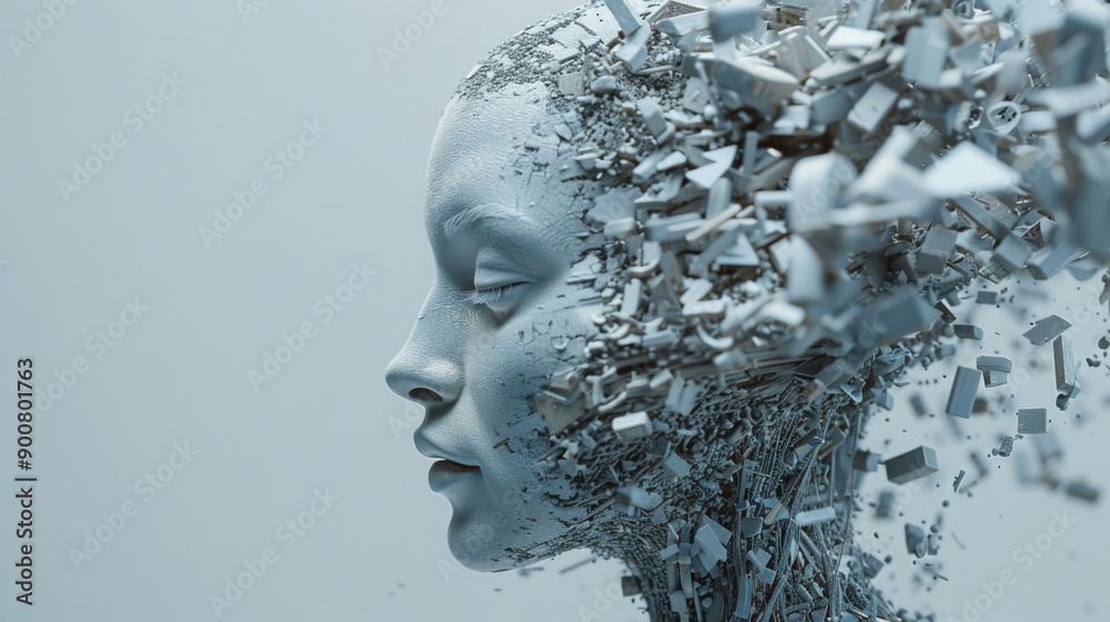 Digital Human Head Fragmentation Digital Human Head Fragmentation