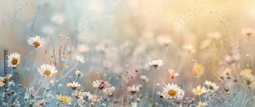 Wildflowers Blooming in Soft Light