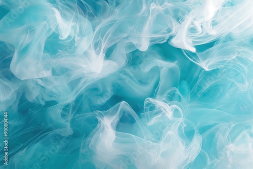 Smoke on a blue background