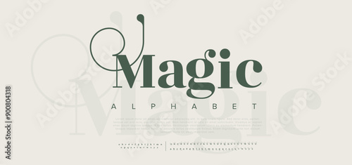Magic Modern Font. Sans Serif Font. Regular Uppercase Lowercase Typography urban style alphabet fonts for fashion, sport, technology, digital, movie, logo design, vector illustration