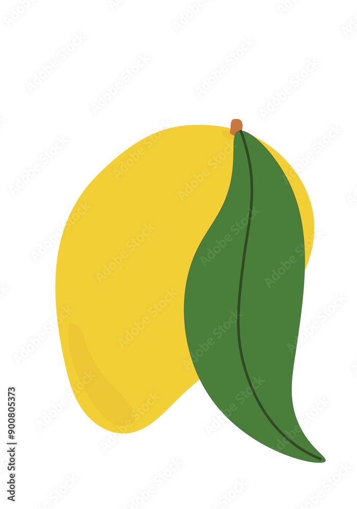 Yellow mango on a colourful background Yellow mango on a colourful background