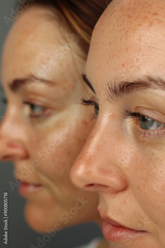 Before and After Botox Treatment for Crow's Feet - Facial Rejuvenation and Smooth Skin Results © spyrakot