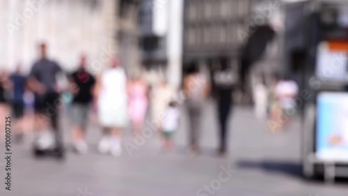 Wallpaper Mural crowd of people walking in the city Torontodigital.ca