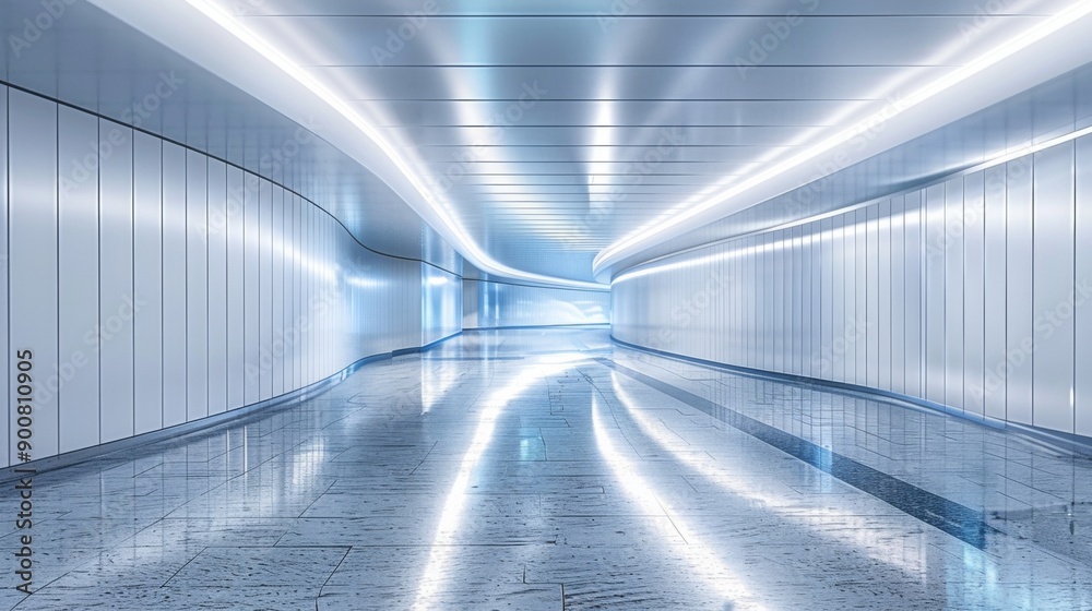Futuristic Corridor with Neon Lights Futuristic Corridor with Neon Lights