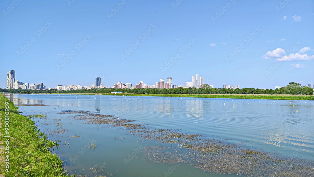 Fototapeta premium The summer horizon of the Krylatskoye microdistrict in Moscow
