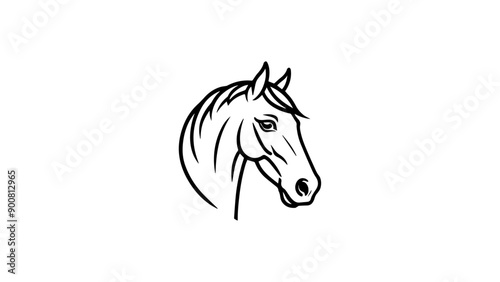 horse sign isolated on white in vector
