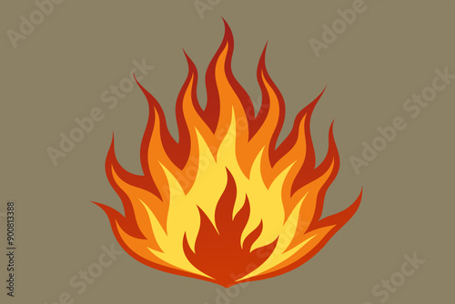 Fire image vector art illustration